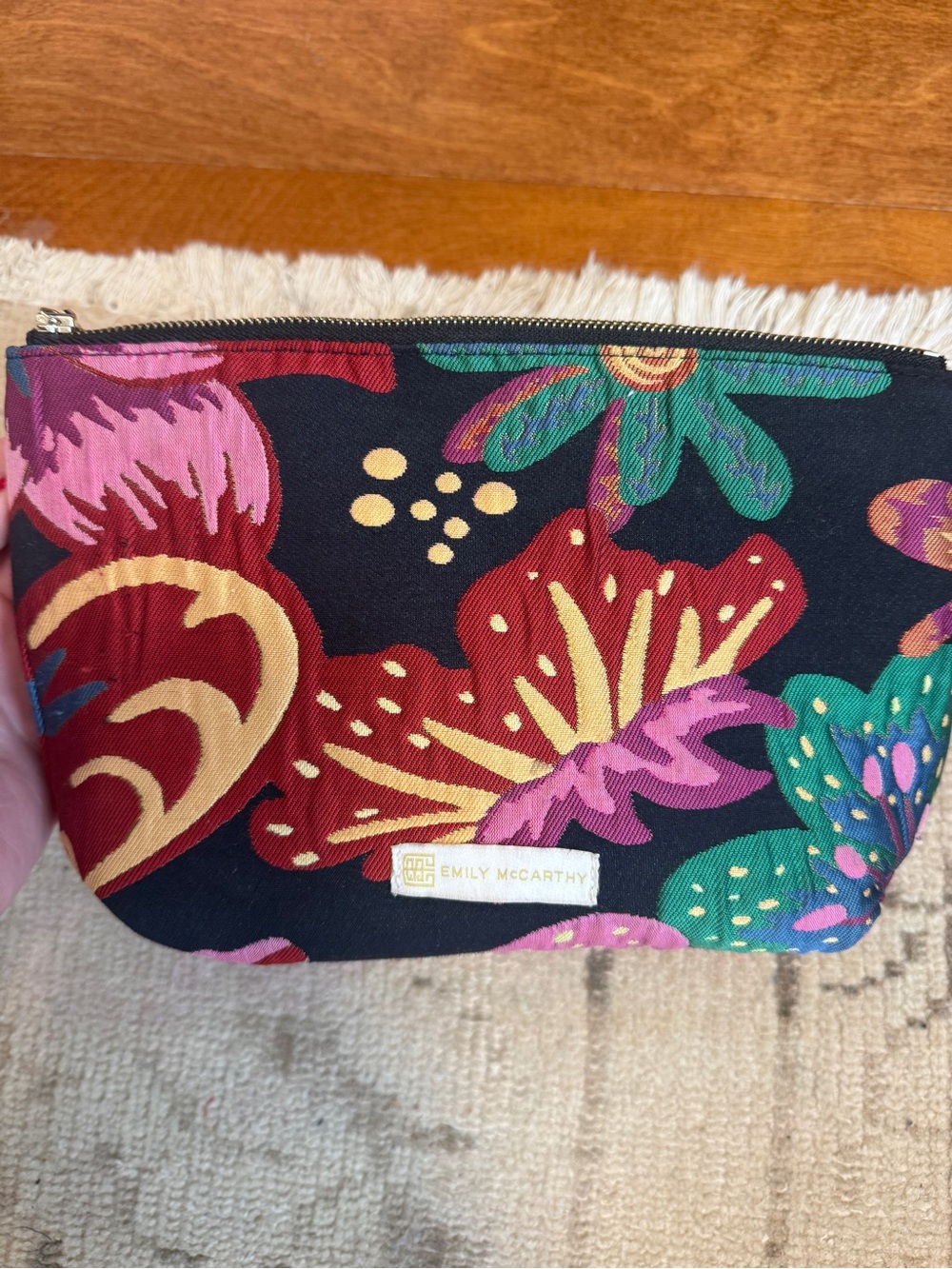 Emily McCarthy Floral Black Cosmetic Bag Fall 2025 Collection